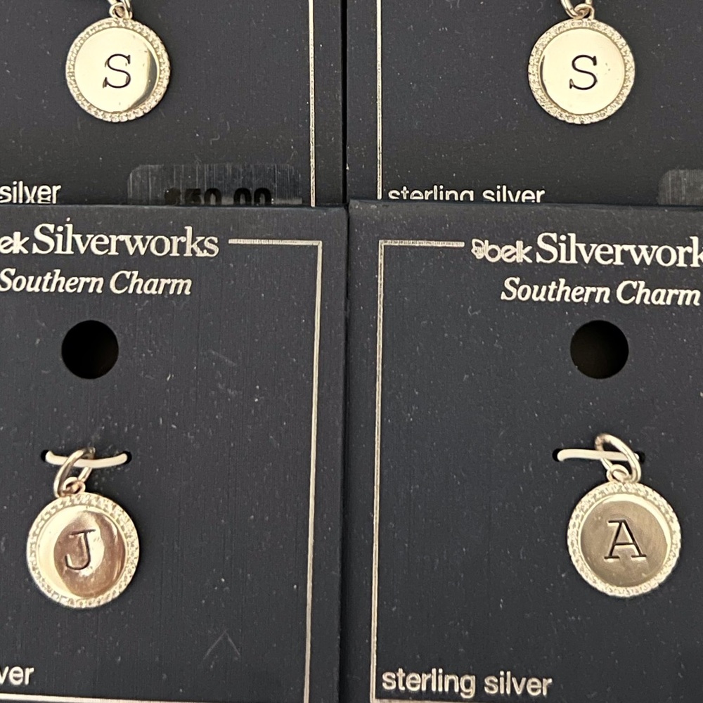 NWT Sterling Silver Initial Charms BELK SILVERWORKS